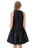 Hunter Bell Solid Black Windsor Mini Dress in Onyx Size S - photo 3