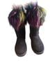 Bamboo 100% Suede Ombre Black Multi Color Snow boots Size 8 1/2 - photo 2
