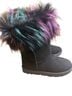 Bamboo 100% Suede Ombre Black Multi Color Snow boots Size 8 1/2 - photo 1