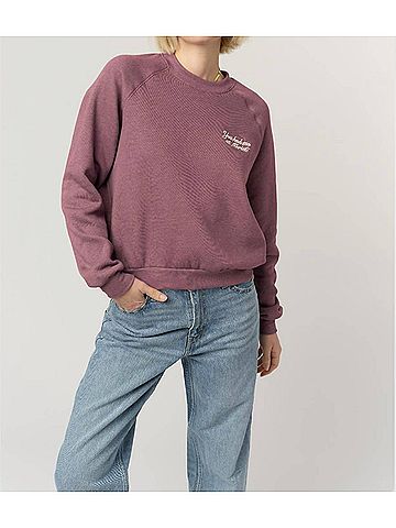 Project Social T You Had Me At Sweatshirt in Merlot (view 2)