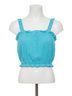 Elan Solid Blue Ruffle Tank Top in Teal Size M - photo 1