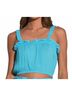Elan Solid Blue Ruffle Tank Top in Teal Size M - photo 3
