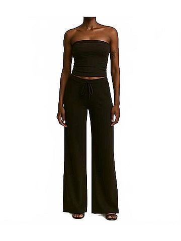 Project Social T Andorra Rib Tube Top in Black (view 2)