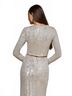 L'Agence Silver Rogan Sequin Cropped Top in Silver Size M - photo 3