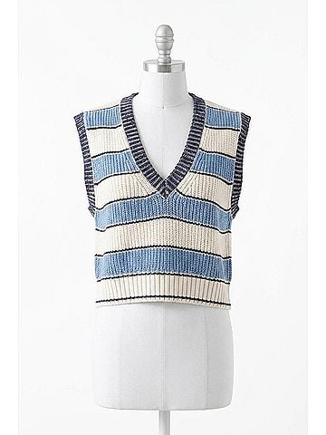 Elan Veronica Knit Vest in Blue (view 1)