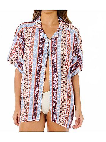 Rip Curl Ventura Viscose Short Sleeve Shirt in Multicolor (view 2)