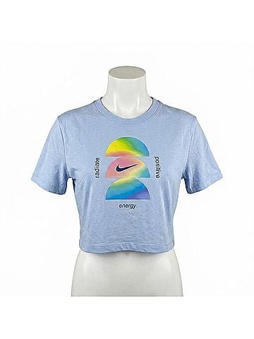 Nike Women's Radiate Positive Crop T-Shirt in Lilac (view 1)