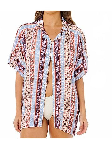 Rip Curl Ventura Viscose Short Sleeve Shirt in Multicolor (view 2)