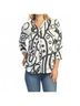 Jess & Jane Blue Split Neck Button Front Shirt in Cay Size 3X - photo 2