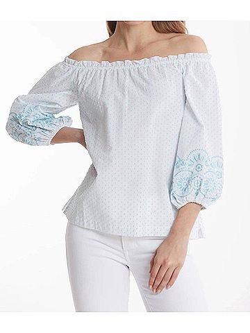 Tyler Boe Susie Swiss Dot Top in Multi (view 2)