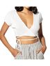 Lusana White Jules Top in White Size M - photo 2