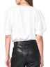 Adelyn Rae Solid White Mae Wrap-Effect Sateen Bodysuit in White Size S - photo 4