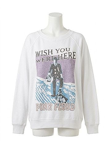 Recycled Karma Women's Pink Floyd Sweatshirt in White (view 1)