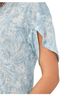 FDJ Blue Palm Scribble Flutter Sleeve Top in Blue Size M - photo 4