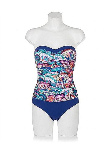 Profile by Gottex Bandeau One Piece Swimsuit in Madame Butterfly (view 1)