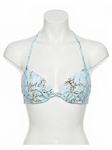 Reef Stone Underwire Push Up Bikini Top in Turquoise (view 1)