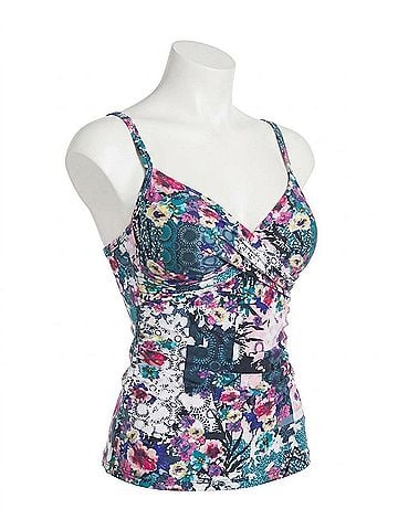 Profile by Gottex Fuji Lingerie Tankini Top in Pro Fuji (view 1)