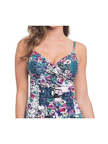 Profile by Gottex Fuji Lingerie Tankini Top in Pro Fuji (view 2)