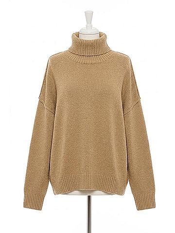 Promesa U.S.A. Textured Mock-Neck Sweater in Brown (view 1)