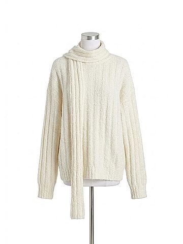 Promesa U.S.A. Oversized Scarf Sweater in Cream (view 1)