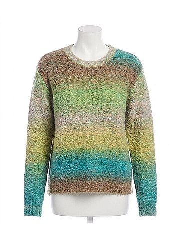 Karen Kane Genna Boucle Sweater in Green (view 1)