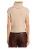 SIMKHAI Brown Maple Knit Top in Oatmeal Size S - photo 4