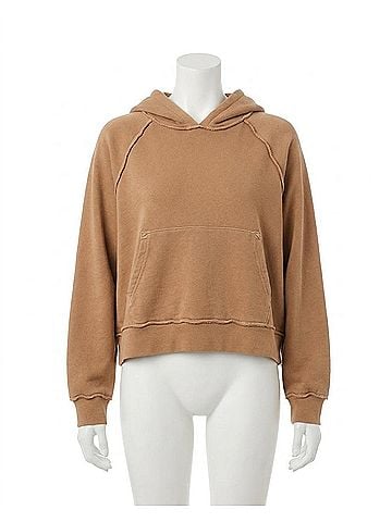 NSF Luma Oversize Poncho in Faded Caramel (view 1)