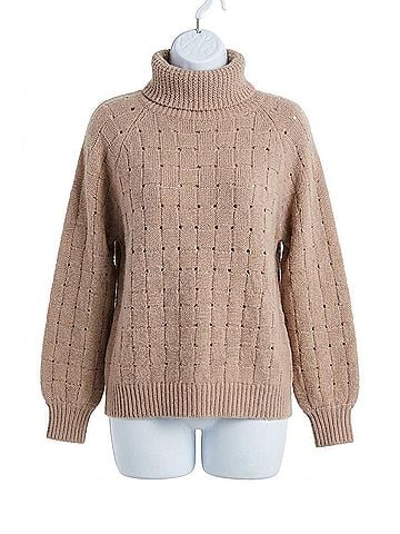 Love Token Winnie Turtleneck Sweater in Oatmeal (view 1)