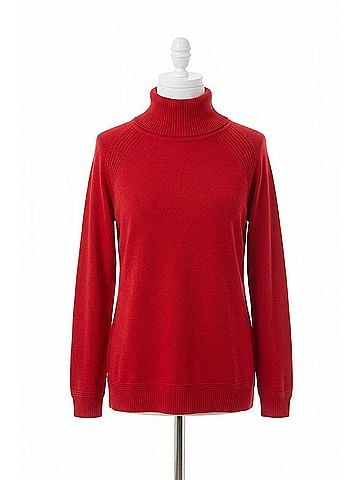 Tribal Cowl Neck Sweater in Red (view 1)