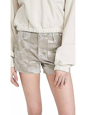 Paige Mayslie Utility Shorts in Camo Print (view 2)