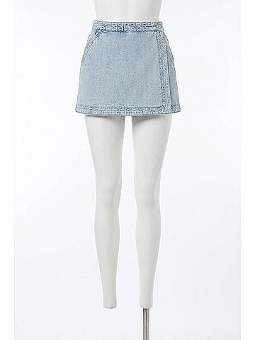Show Me Your Mumu Wyatt Wrap Mini Skort in Twister Blue (view 1)