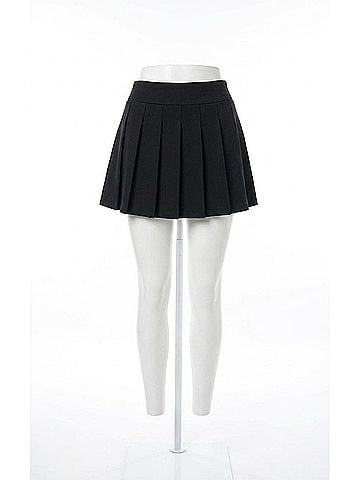 Kimberly C. Grace Pleated Skort in Black (view 1)