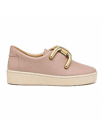 An Hour and A Shower Women's Knot Slip On Sneakers in Seda Palo (Blush Pink Nude) (view 1)