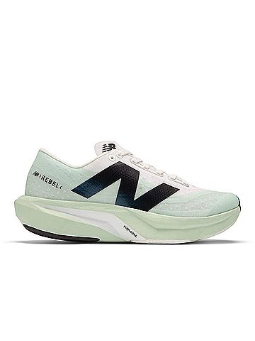 New Balance Women's Fuelcell Rebel V4 Running Shoes in White/Mint (view 1)