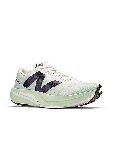 New Balance Women's Fuelcell Rebel V4 Running Shoes in White/Mint (view 2)