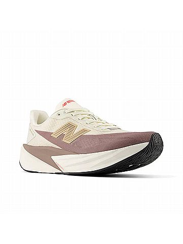 New Balance Women's Fuelcell Rebel V5 Running Shoes in Creme/Taupe (view 2)