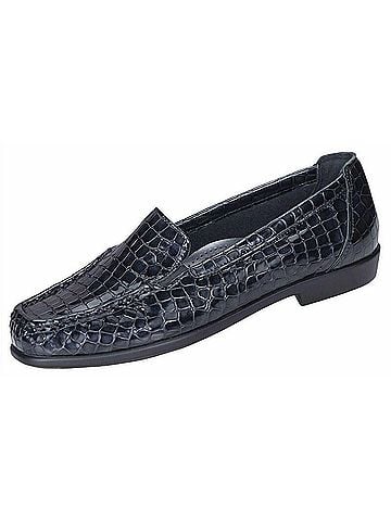 SAS Women's Joy Slip On Loafer in Black Croc (view 2)