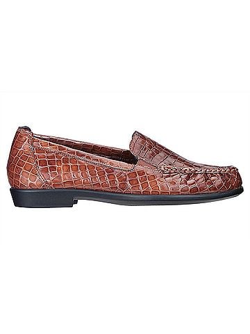 SAS Women's Joy Slip On Loafer in Cognac Croc (view 1)