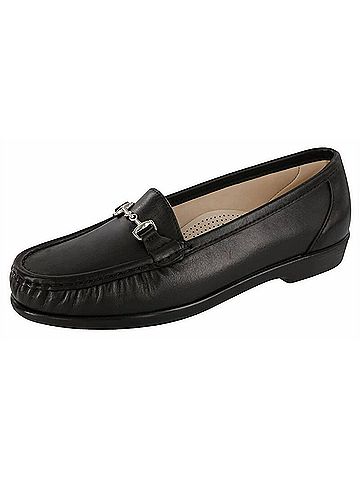 SAS Women's Metro Smooth Slip On Loafer in Black (view 2)