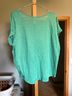Bella 100% Polyester Green Short Sleeve Blouse Size 1X - photo 3
