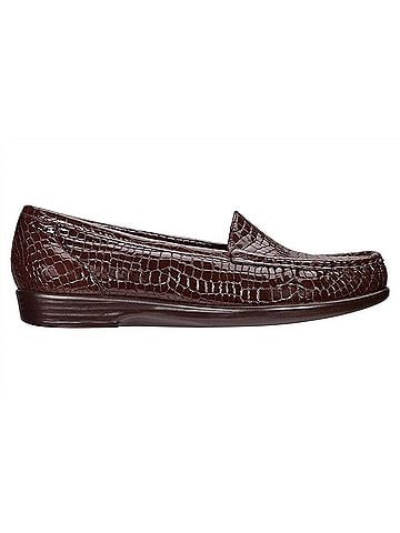 SAS Women's Simplify Slip On Loafer in Brown Croc (view 1)