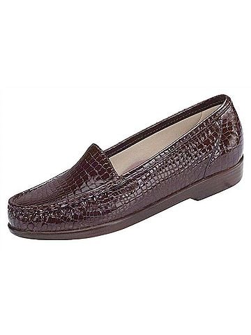SAS Women's Simplify Slip On Loafer in Brown Croc (view 2)