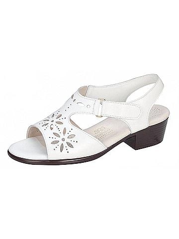 SAS Women's Sunburst Heel Strap Sandal in White (view 2)