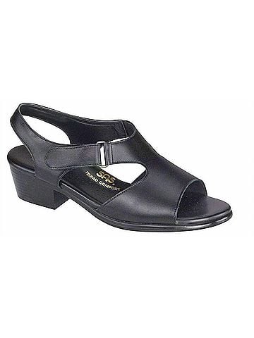 SAS Women's Suntimer Heel Strap Sandal in Black (view 1)