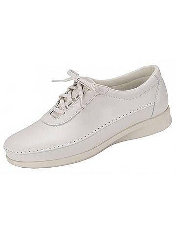 SAS Women's Traveler Athletic Lace Up Shoes in Bone (view 2)
