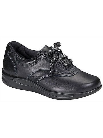 SAS Women's Walk Easy Walking Shoes in Black (view 1)