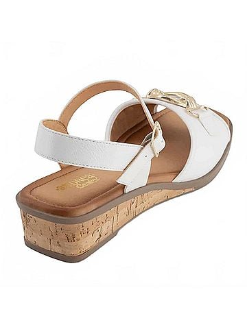 Andrea Women's Ankle-Strap Sandal in White (view 2)