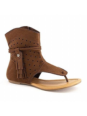 Andrea Women's Thong Comfort Sandals in Honey (view 1)