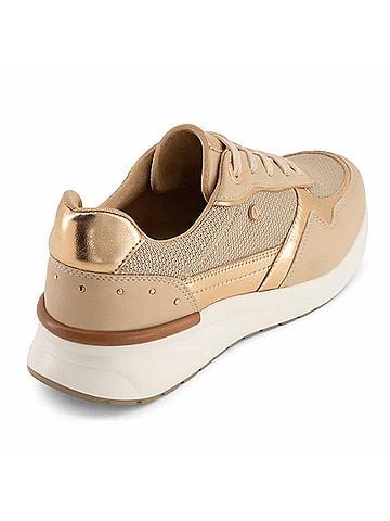 Andrea Women's Metallic Oxford Sneaker in Beige (view 2)
