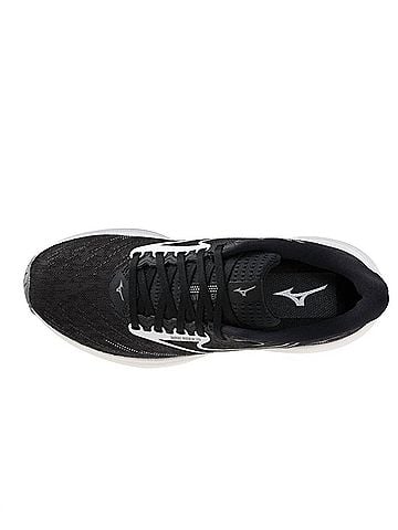 Mizuno Women's Wave Rider 29 Running Shoes in Black/Grey (view 2)